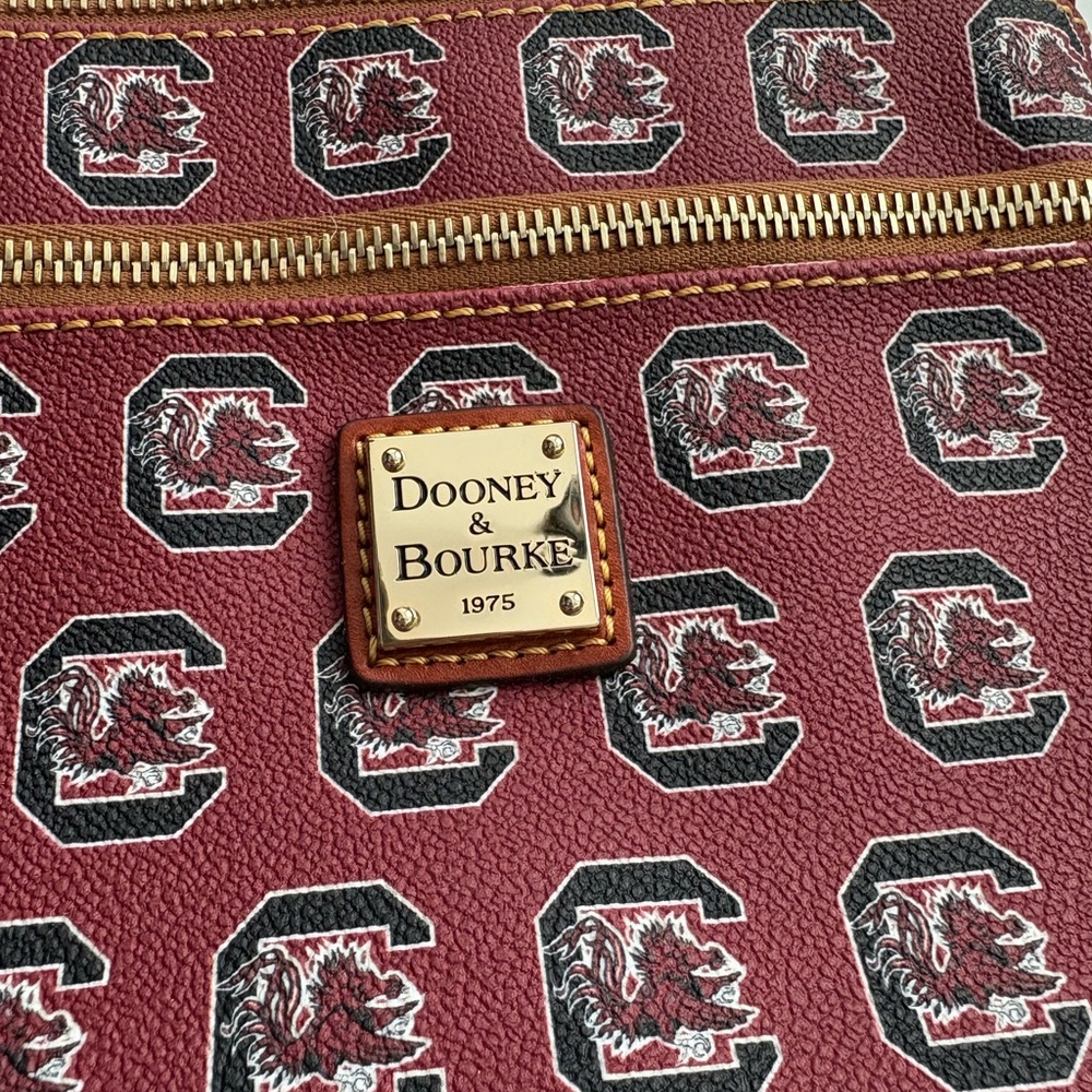 Dooney & Bourke Maroon and Brown Crossbody Bag - Picture 2 of 6